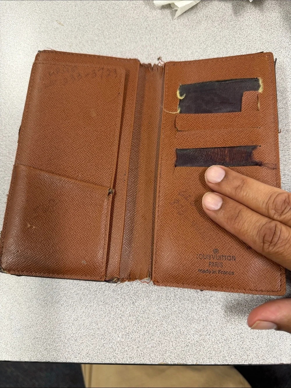 Louis Vuitton Monogram Long Wallet in Brown and Gold Accents